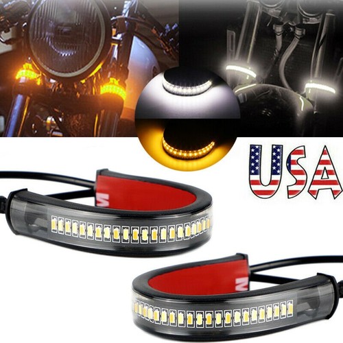 Amber white led fork turn - amber,