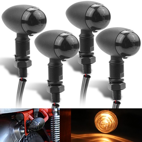 Black motorcycle amber turn - motorcycle,