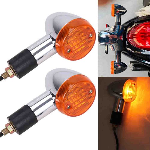 2pcs motorcycle chrome amber - 2pcs,