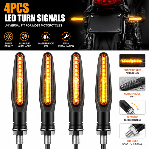 Universal 4pcs motorcycle - motorcycle, led